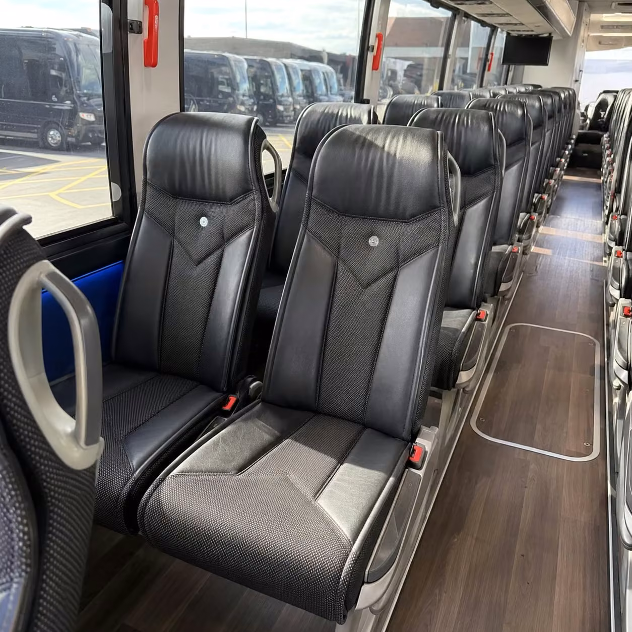 56 passenger charter bus interior