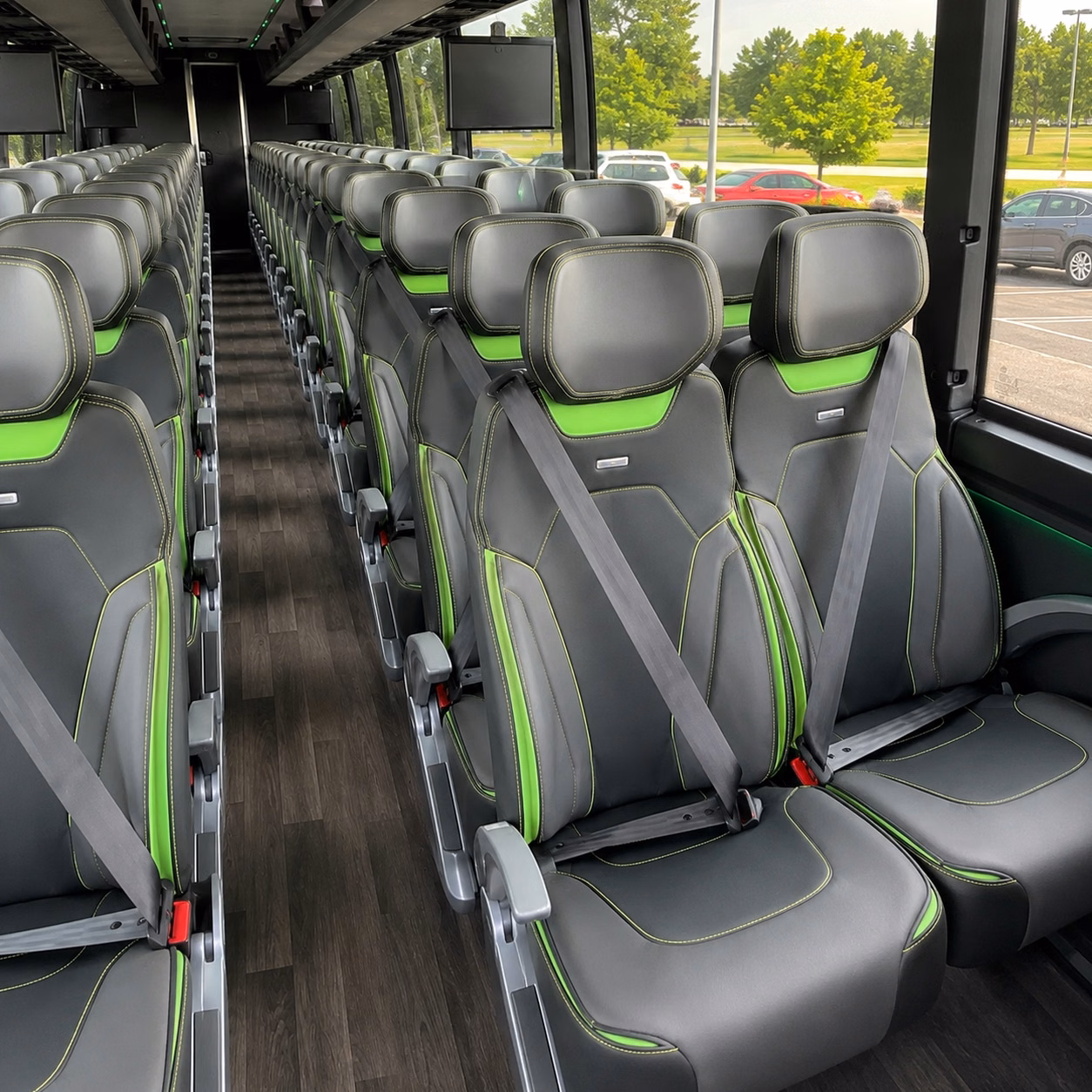 newport news charter bus interior