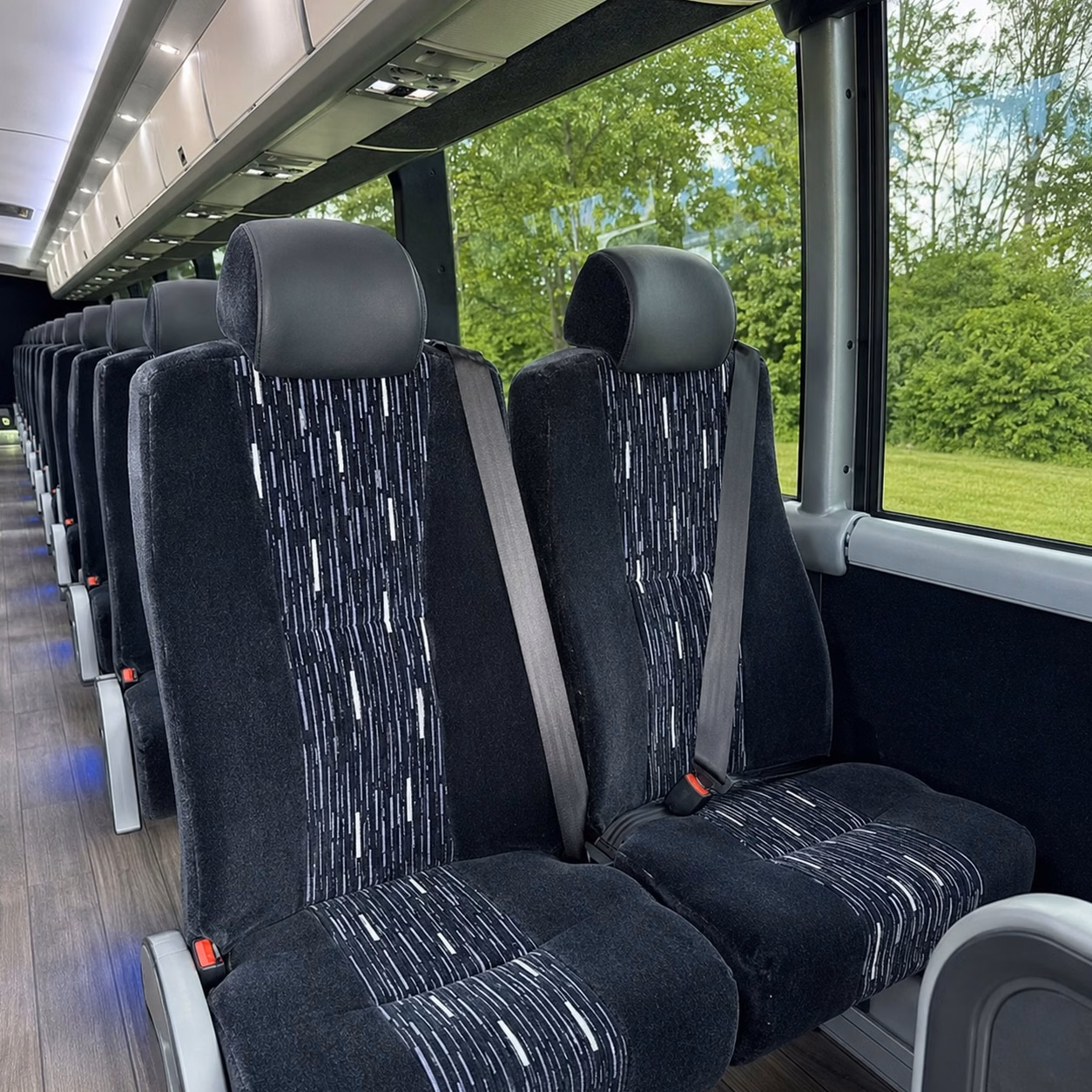 newport news charter bus rental interior